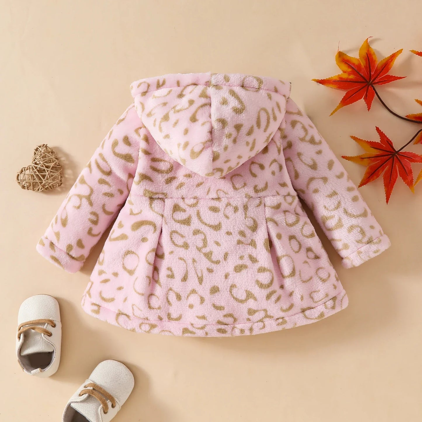 Baby Girls Hooded Long-Sleeved Coat (3M-24M)