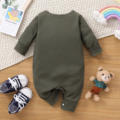 Baby Boys Rainbow Embroidered Long-sleeve Jumpsuit (Age Newborn-18M)