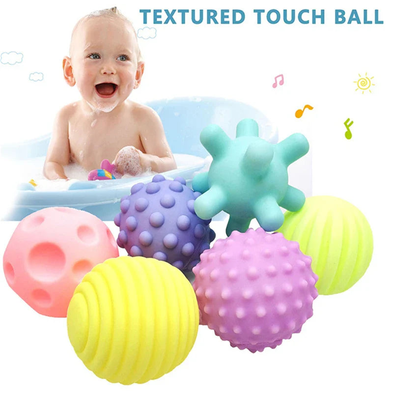 6 Pack - Baby Textured Sensory Balls Toy