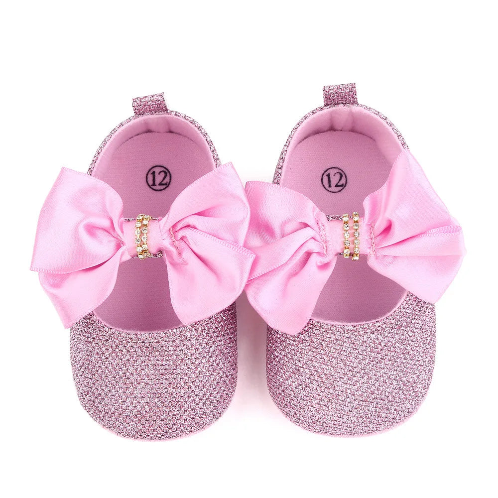 Baby Girls Rhinestone Embellished Shoes (Age Newborn-18M)