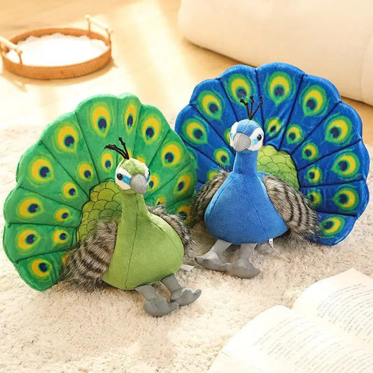 Plush Peacock Stuffed Toy - 25cm