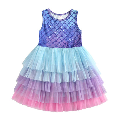 Girls Sleeveless Tulle Dress (Age 3-8YRS)