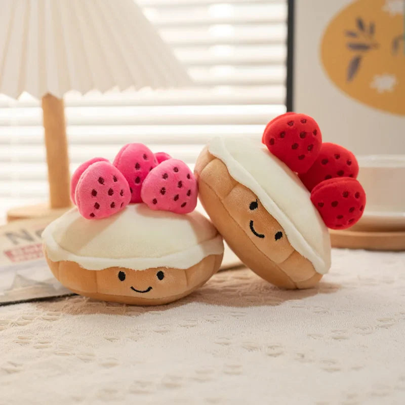 Plush Strawberry Cake Stuffed Toy 10-20cm