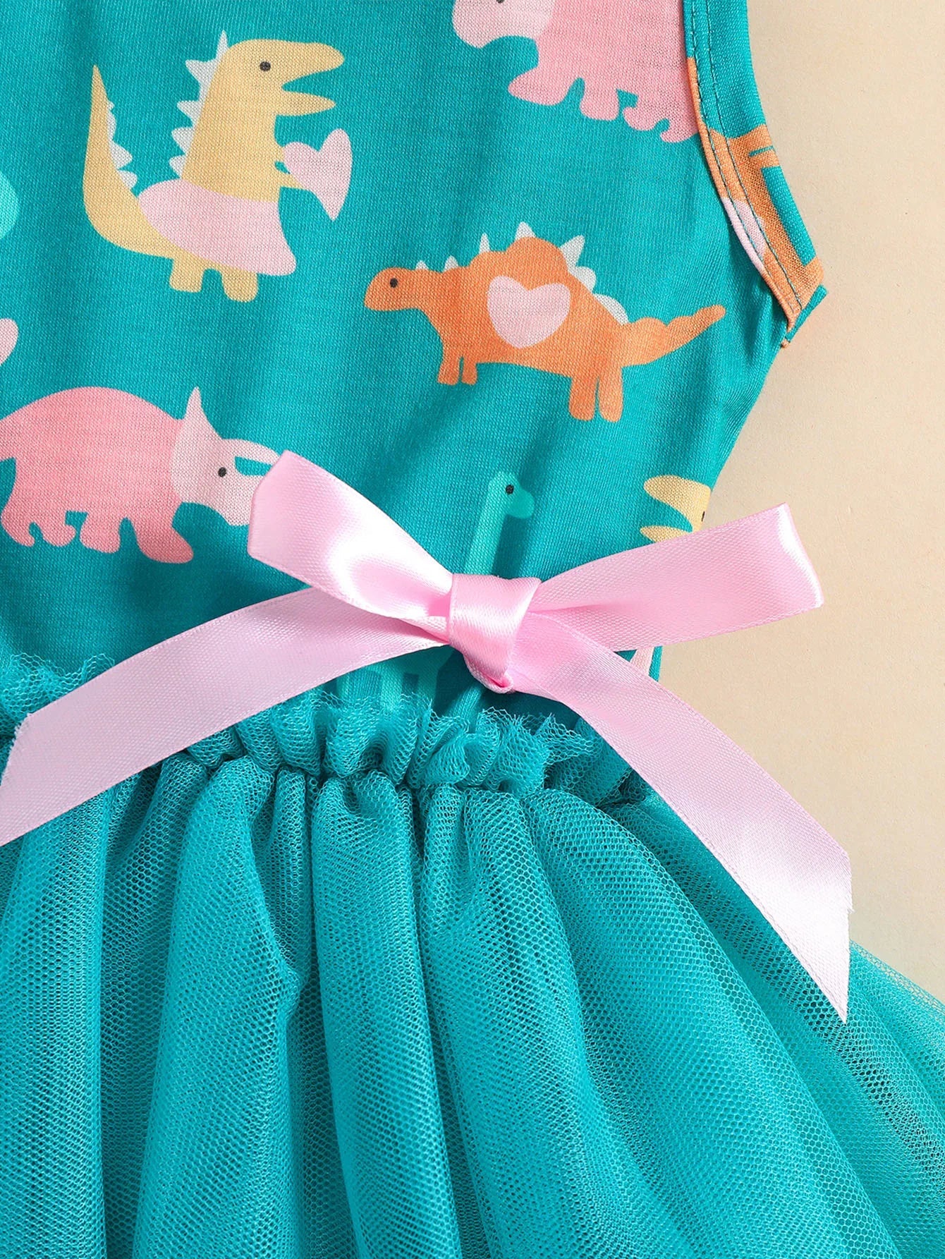 Girls Dinosaur Print Dress (Age 9M-6YRS)