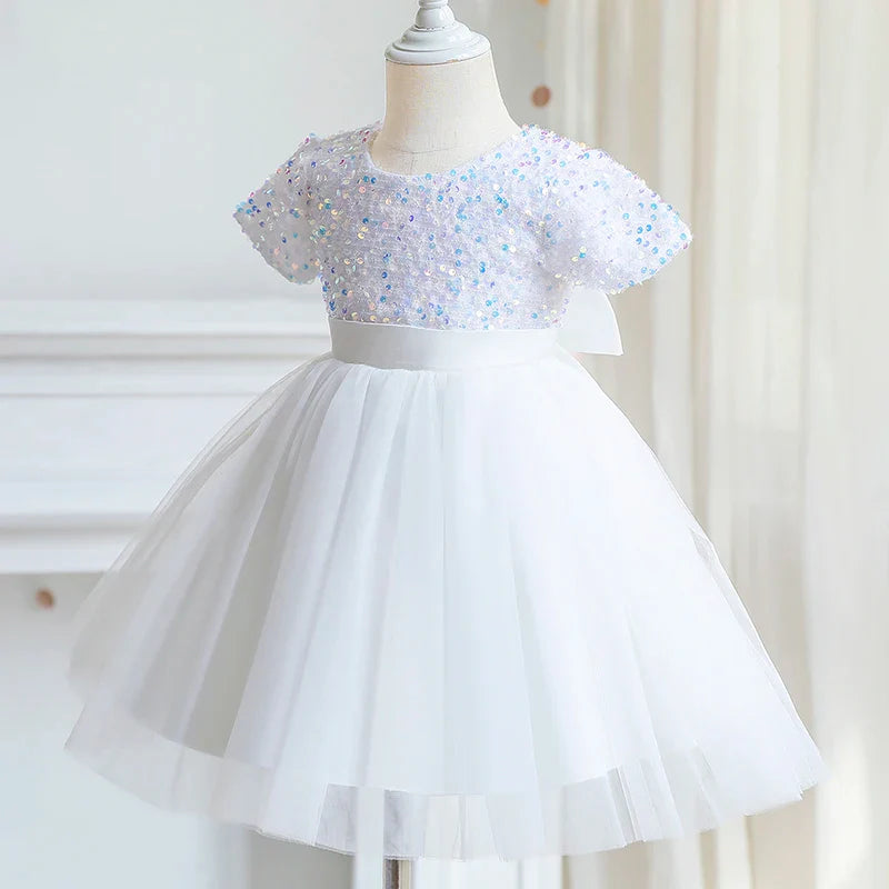 Girls Sequin Tulle Prom Dress (Age 3-8YRS)