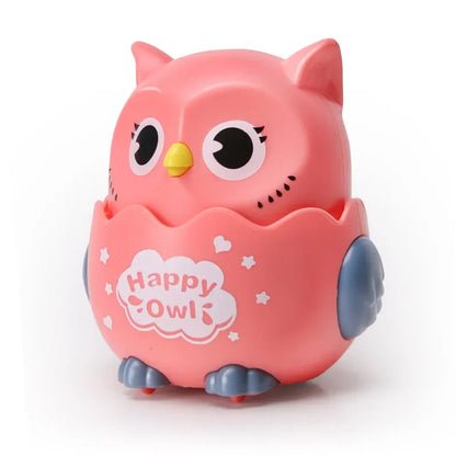 Happy Owl Wind Up Interactive Owl Shaped Mechanical Sliding Toy