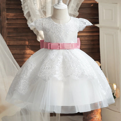 Baby/Toddler Embroidered Tulle Dress (Age 24M-5YRS)