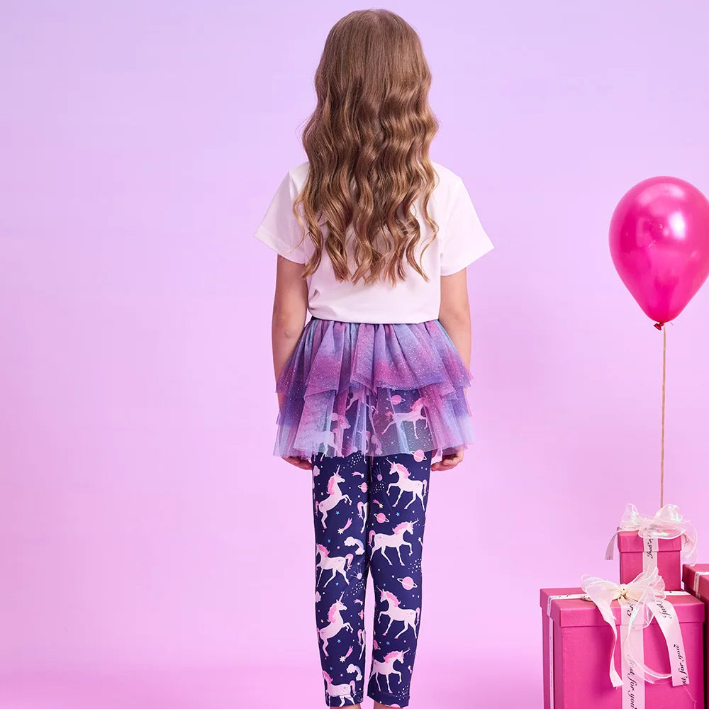 Girls Unicorn Leggings Skirt (Age 3-12YRS)