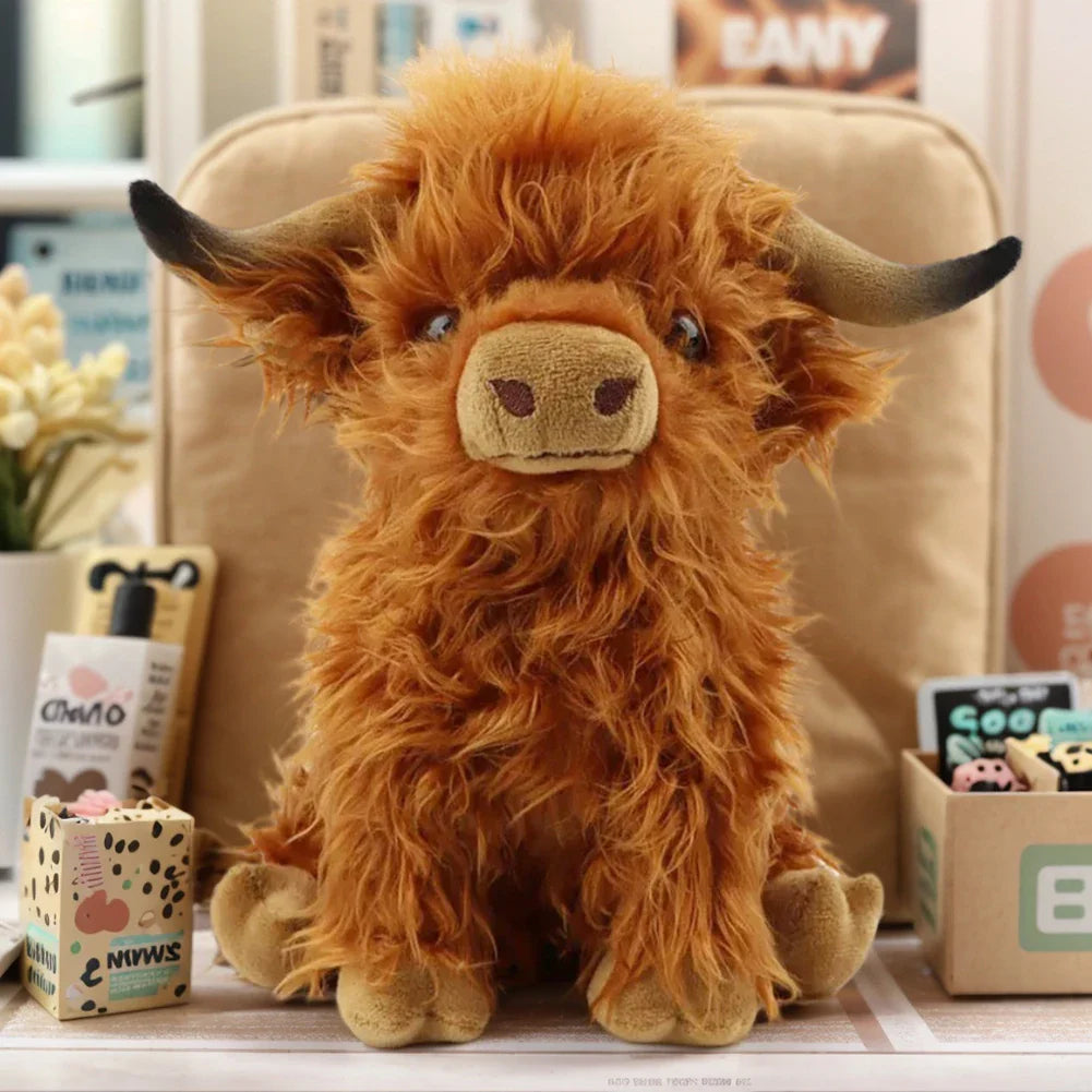 Stuffed Scottish Highland Cow Plush Toy - 25cm