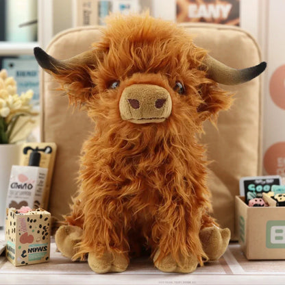 Stuffed Scottish Highland Cow Plush Toy - 25cm