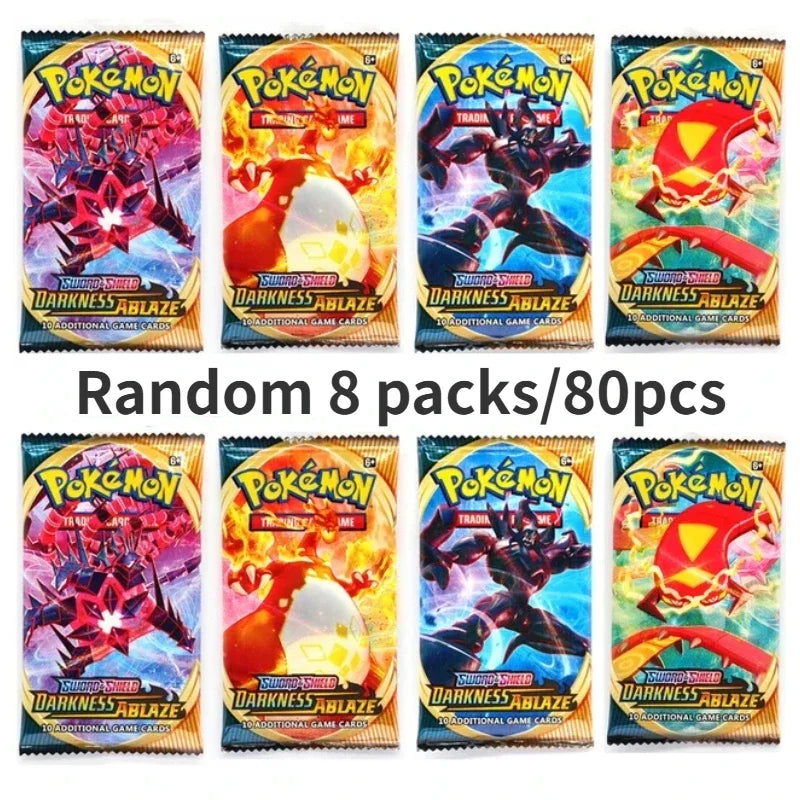 40/80PCS Pokemon Cards Deck Box Pikachu Toys