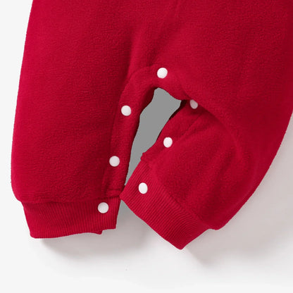 Baby Boys Red Bear Cotton Jumpsuit (Age Newborn-18M)