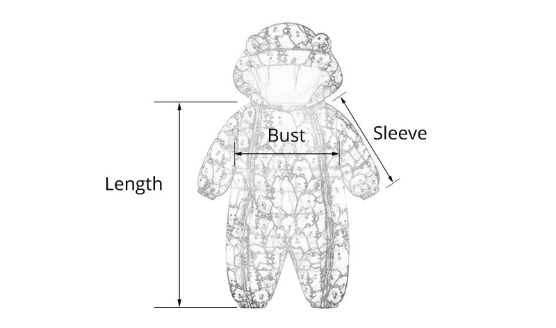 Baby Winter Snowsuit Hooded Outerwear (Newborn-24M)