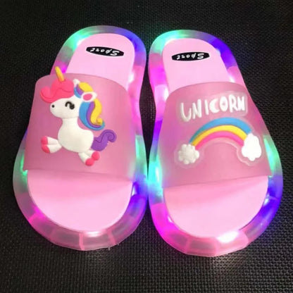 Kids Unicorm Light Up Slippers