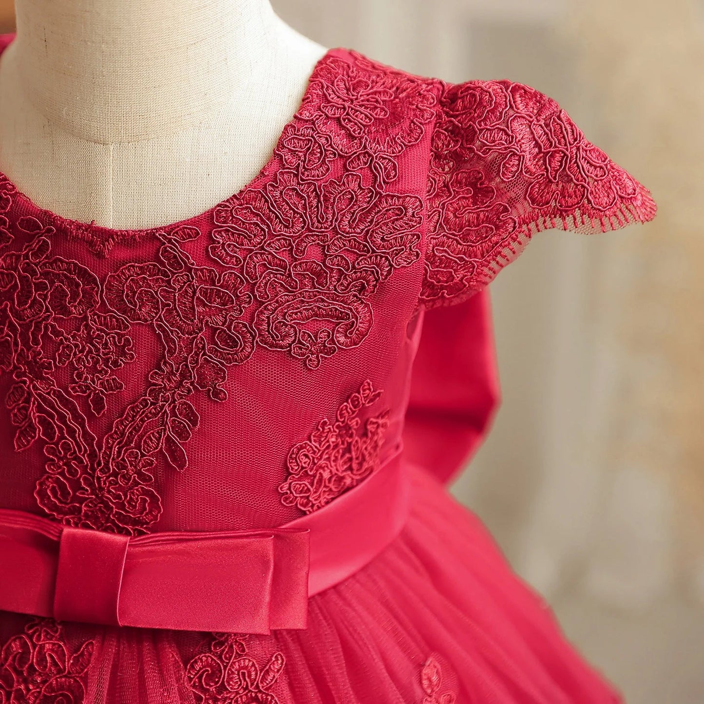 Baby/Toddler Embroidered Tulle Dress (Age 24M-5YRS)