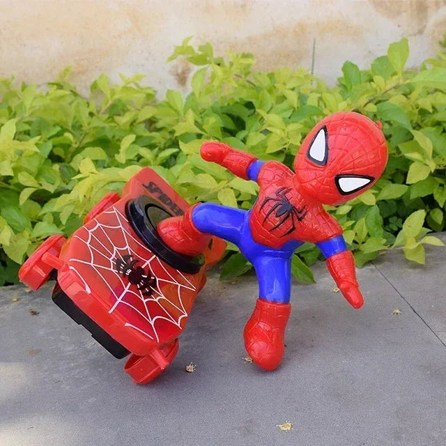 Marvel Spiderman Automatic Flip Rotation Skateboard Toy