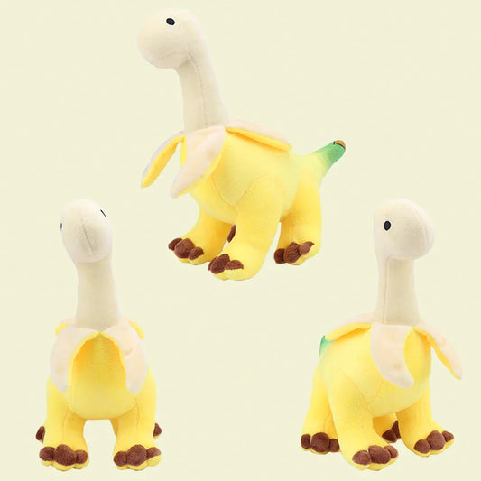 Plush Peeled Banana Brontosaurus Stuffed Toy - 28cm