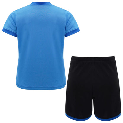 Boys Training Sports T-Shirt & Shorts Set (Age 3-16YRS)