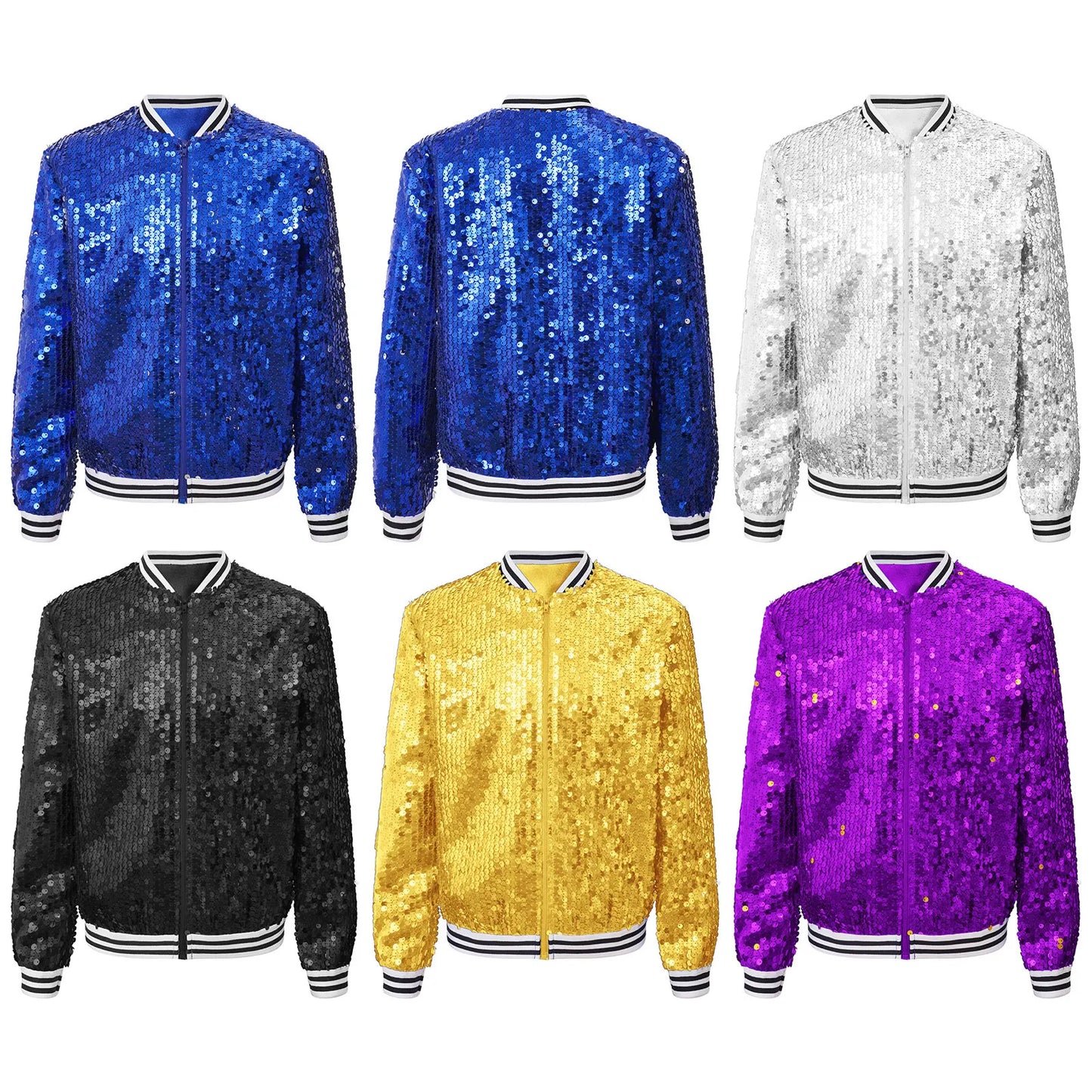 Girls Sequin Baseball Jacket (Age 6-14YRS)