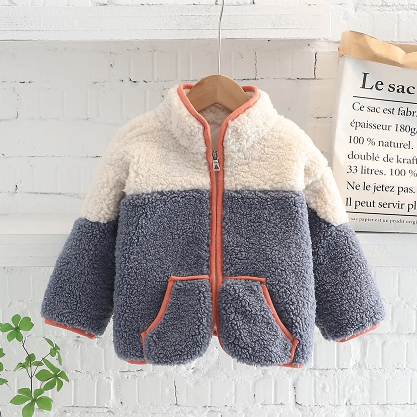 Kids Fleece Colour Block Jacket (12M-5YRS)