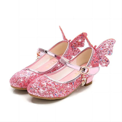 Girls Butterfly Diamond Glitter Shoes