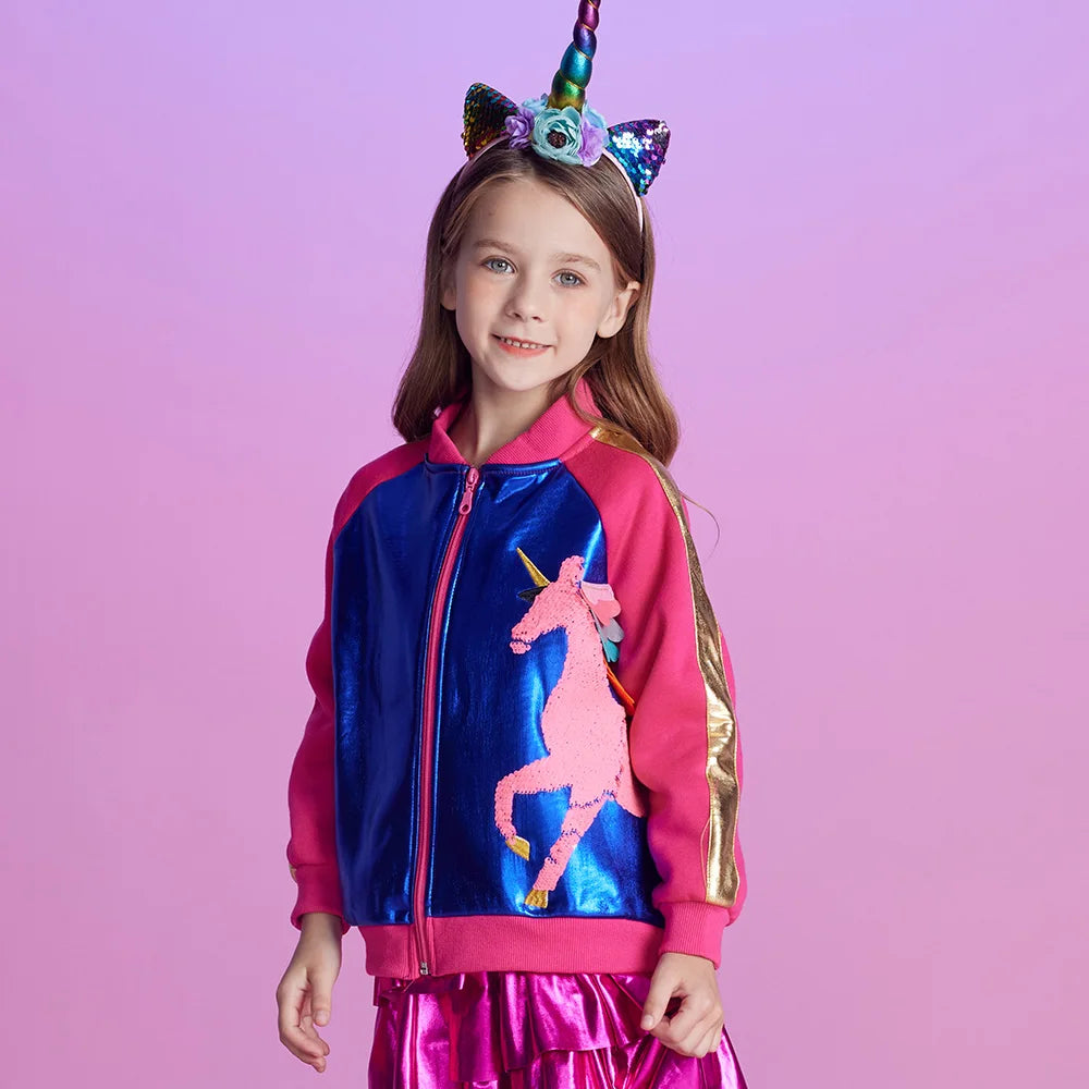 Girls Sequin Unicorn Jacket (3-12YRS)