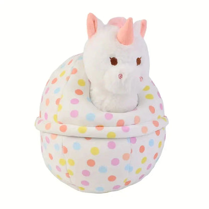 2 in 1 Plush Unicorn Egg Stuffed Toy - 21cm