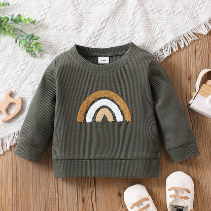 Baby Boys/Girls Rainbow Long-sleeve Pullover Sweatshirt (Age 3M-3YRS)