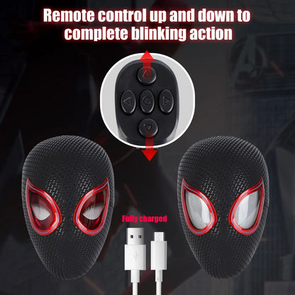 Marvel 1:1 Miles Morales Mask with Movable Eyes Electronic Gwen Spider-Man Helmet Ring Control Toy