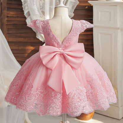 Baby/Toddler Embroidered Tulle Dress (Age 24M-5YRS)