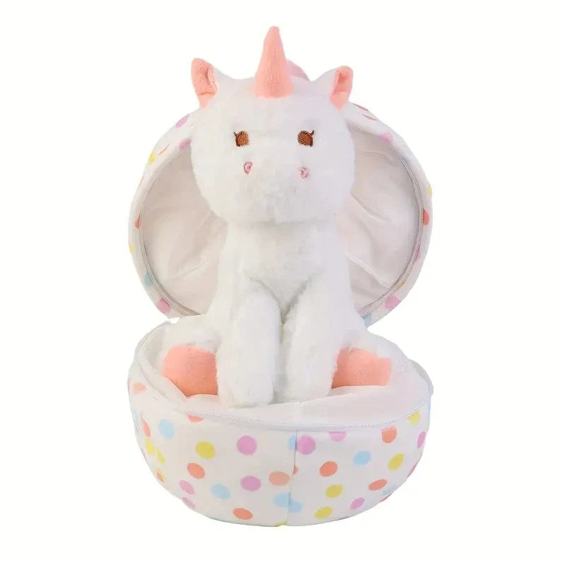 2 in 1 Plush Unicorn Egg Stuffed Toy - 21cm