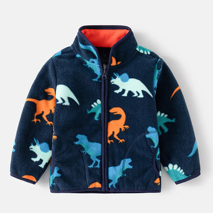 Boys Dinosaur Fleece Jacket (Age 18M-6YRS)