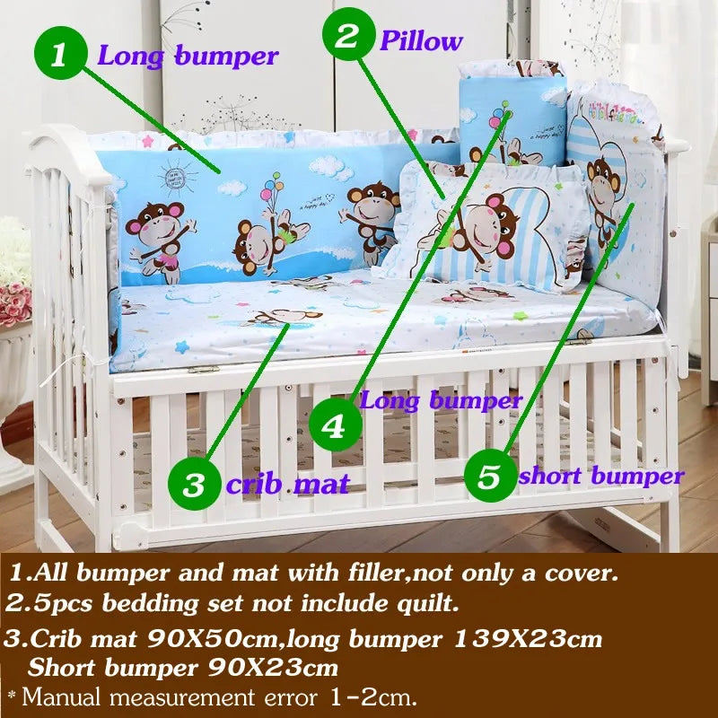 Baby Bedding Bumper Set - 5 Pack