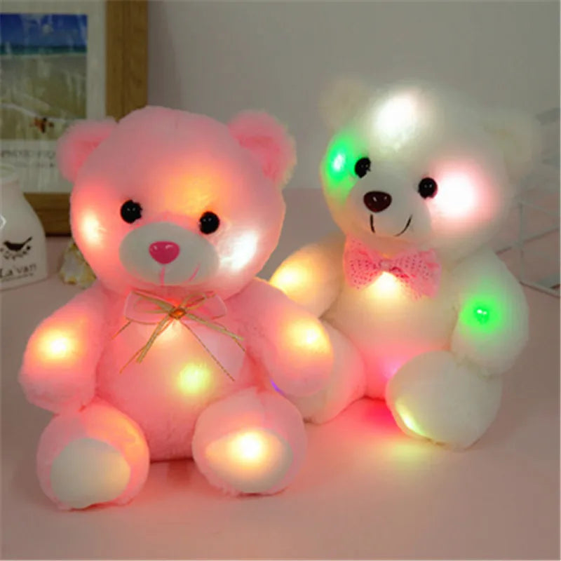 Plush Luminous Light Up LED Teddy Bear Stuffed Toy 22cm