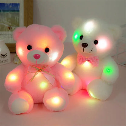 Plush Luminous Light Up LED Teddy Bear Stuffed Toy 22cm