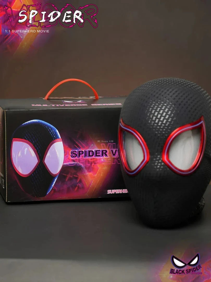 Marvel 1:1 Miles Morales Mask with Movable Eyes Electronic Gwen Spider-Man Helmet Ring Control Toy