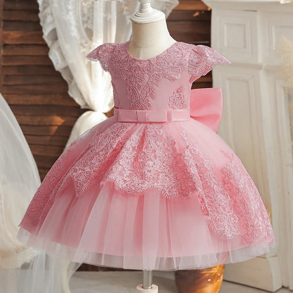 Baby/Toddler Embroidered Tulle Dress (Age 24M-5YRS)