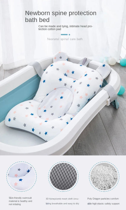 Portable Baby Bath Pad Adjustable Support Seat