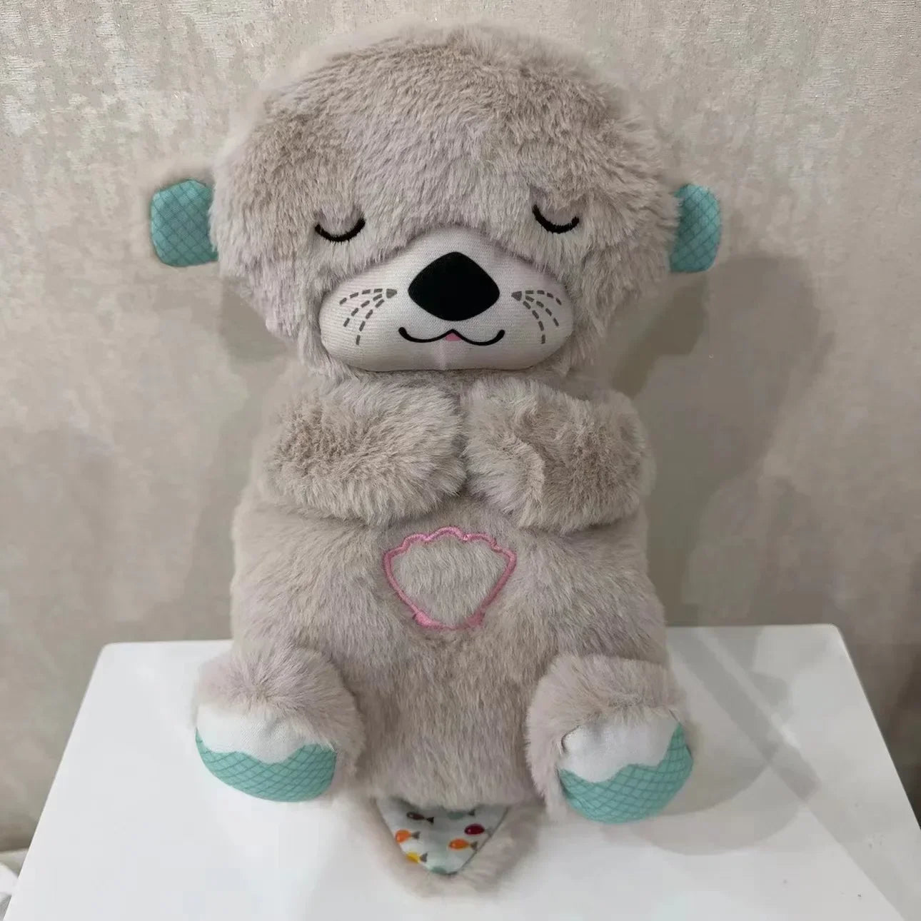 Baby Plush Breathing Bear Soothing Sleep Playmate Otter Toy