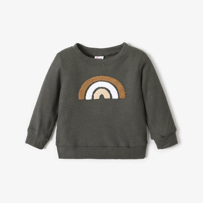 Baby Boys/Girls Rainbow Long-sleeve Pullover Sweatshirt (Age 3M-3YRS)