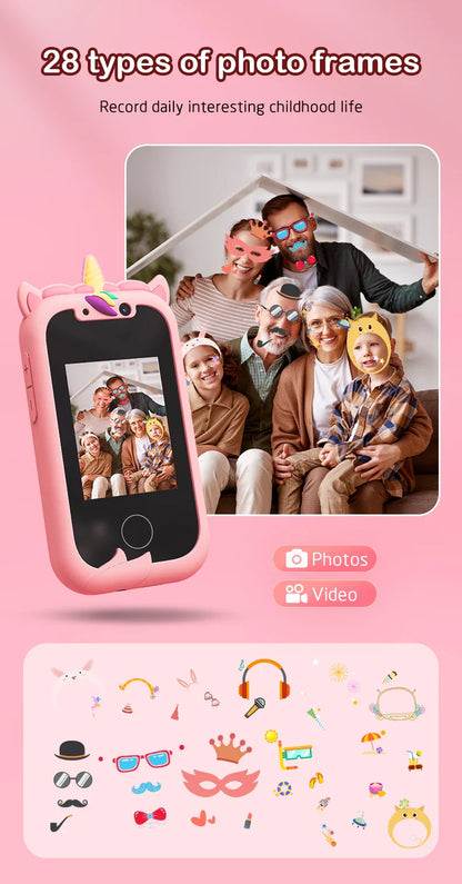 Children Unicorn Camera Phone With 512mb TF Card