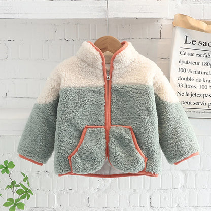 Kids Fleece Colour Block Jacket (12M-5YRS)