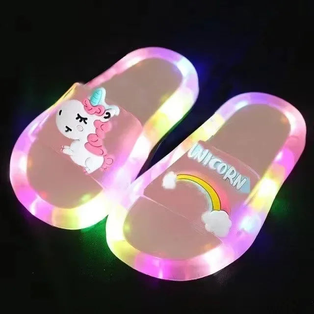 Kids Unicorm Light Up Slippers