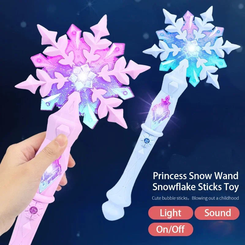 Princess Snowflake Glowing Magic Wand Toy