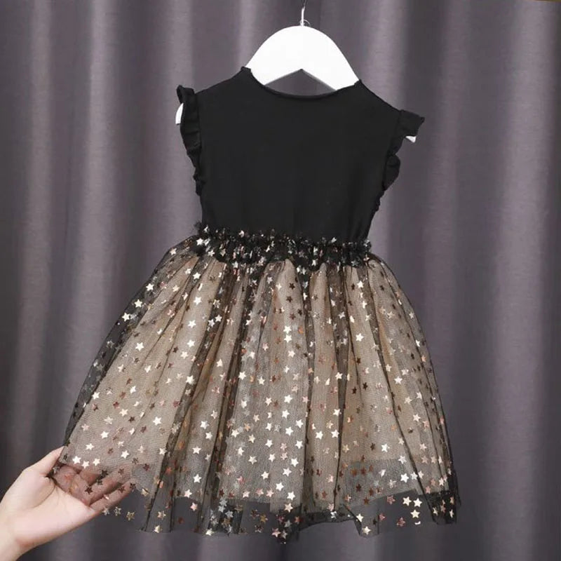 Girls Long Sleeve A-line Sequin Sparkly Dress (Age 12M-7YRS)