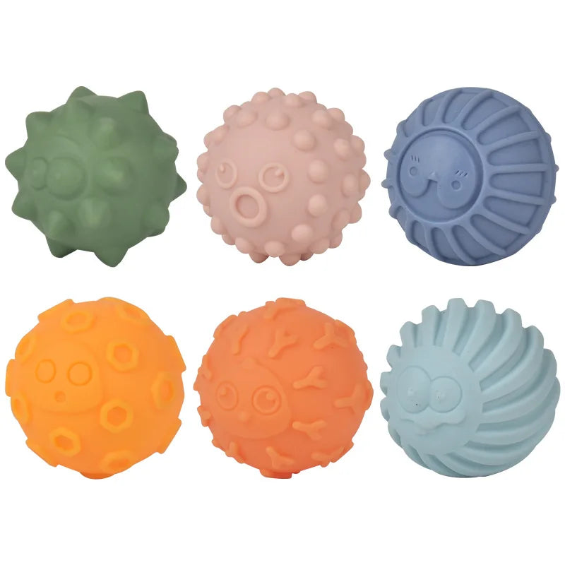 6 Pack - Baby Textured Sensory Balls Toy