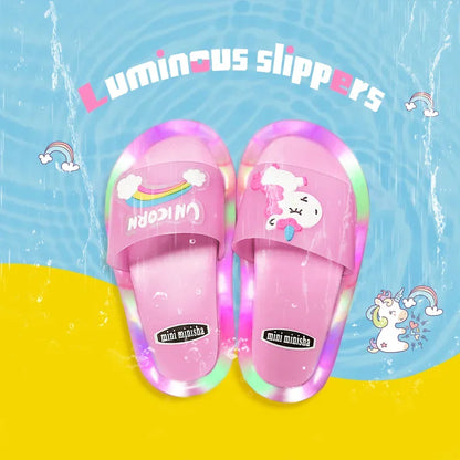 Kids Unicorm Light Up Slippers