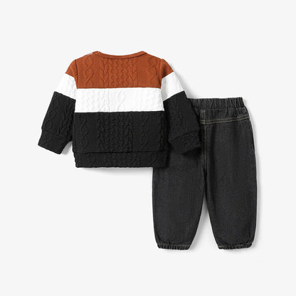 Baby Boys Jumper & Ripped Jeans Set (Age 3M-24M)