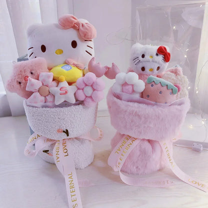 Plush Kitty Toy Gift Flower Bouquet