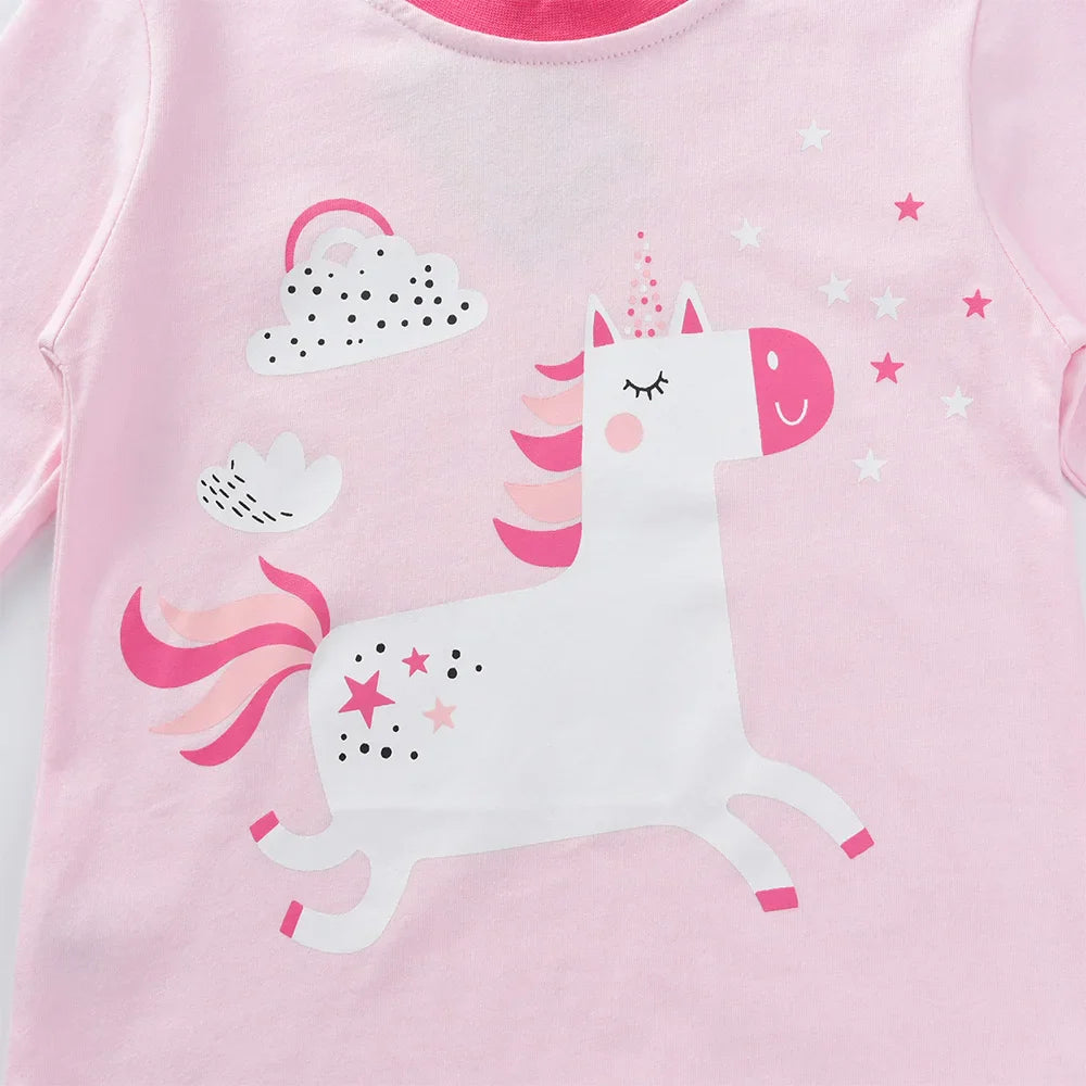 Girls Unicorn Print Pyjamas (Age 3-10YRS)